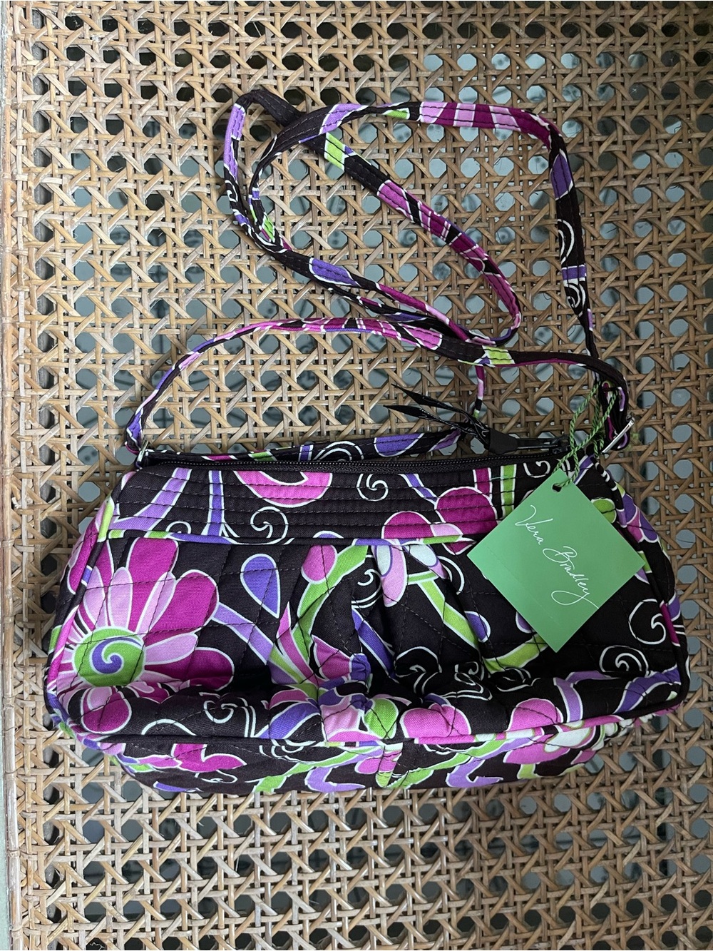 NWT Retired Vera Bradley “Frannie” bag in “Purple Punch”